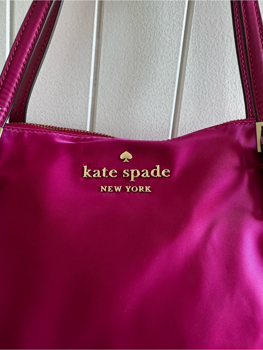 kate spade Magenta Nylon Tote with Leather Straps - Picture 4 of 6